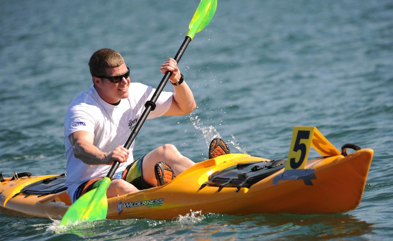person on a kayak