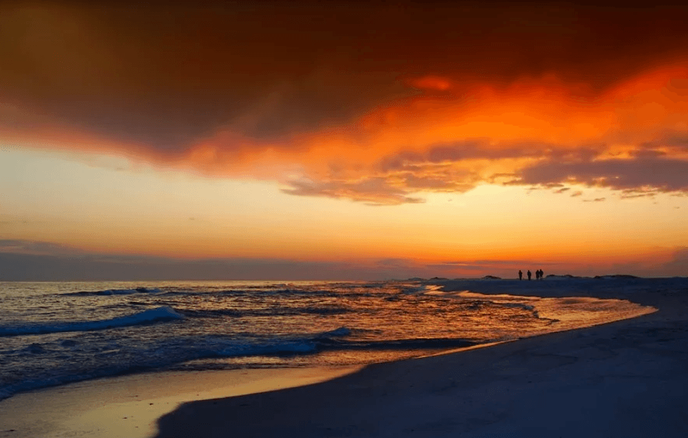 Florida Sunset over the ocean, Florida offers both salt and freshwater fishing licenses